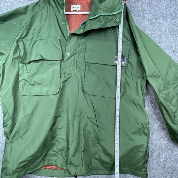 Anglan Jacket Mens XL Green Double Pocket Mountain Anorak Hood Hiking Camping - Picture 5 of 7